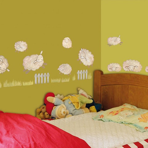 Stickers Autocollants Avec Saute Moutons Pour Chambre De Bebe