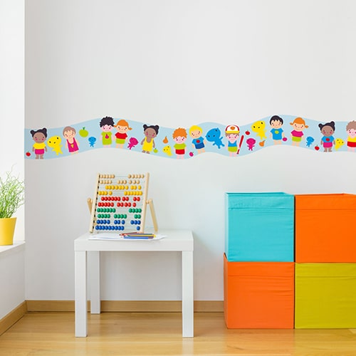 Sticker Mural Chambre Enfant Bébé hibou et fleurs - TenStickers