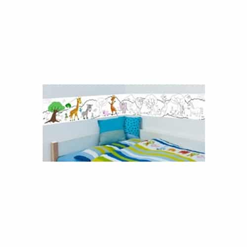 Stickers Autocollants A Colorier Frise Adhesive Savane Chambre Enfant