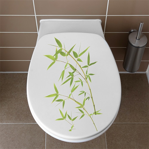 Stickers autocollants Bambous pour abattant de WC pour votre maison