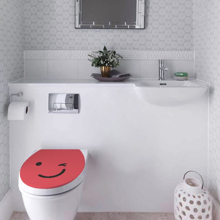 Stickers autocollant Smiley Clin d'oeil Rouge