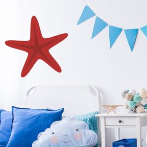 Adhésif mural étoile de mer rouge pour enfant