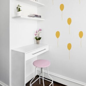 Stickers ballon jaune pour bureau ou chambre adhésif