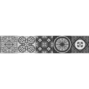 Stiker adhésif motif cerignola gris décoration contremarches