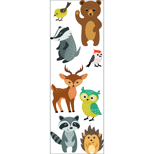Planche de stickers A3 animaux de la forêt Caribou