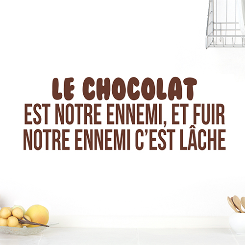 Sticker citation humoristique chocolat