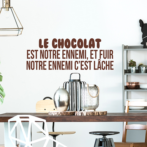 Sticker citation cuisine et chocolat