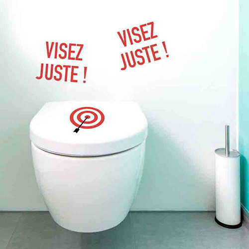 Autocollant mural humour pour petits et grands idéal pour toilettes