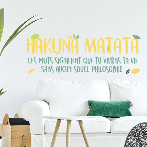 Sticker adhésif Hakuna Matata pour chambre d'enfants