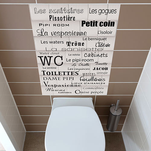 Affiche Les toilettes, le trône, le petit coin, le pipi  Poster  minimaliste WC et salle de bain à imprimer Décoration murale moderne -   France