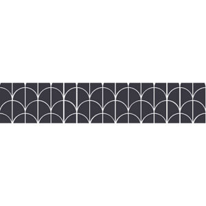 Sticker autocollant gamme Asie noir et blanc pour contremarches d'escaliers