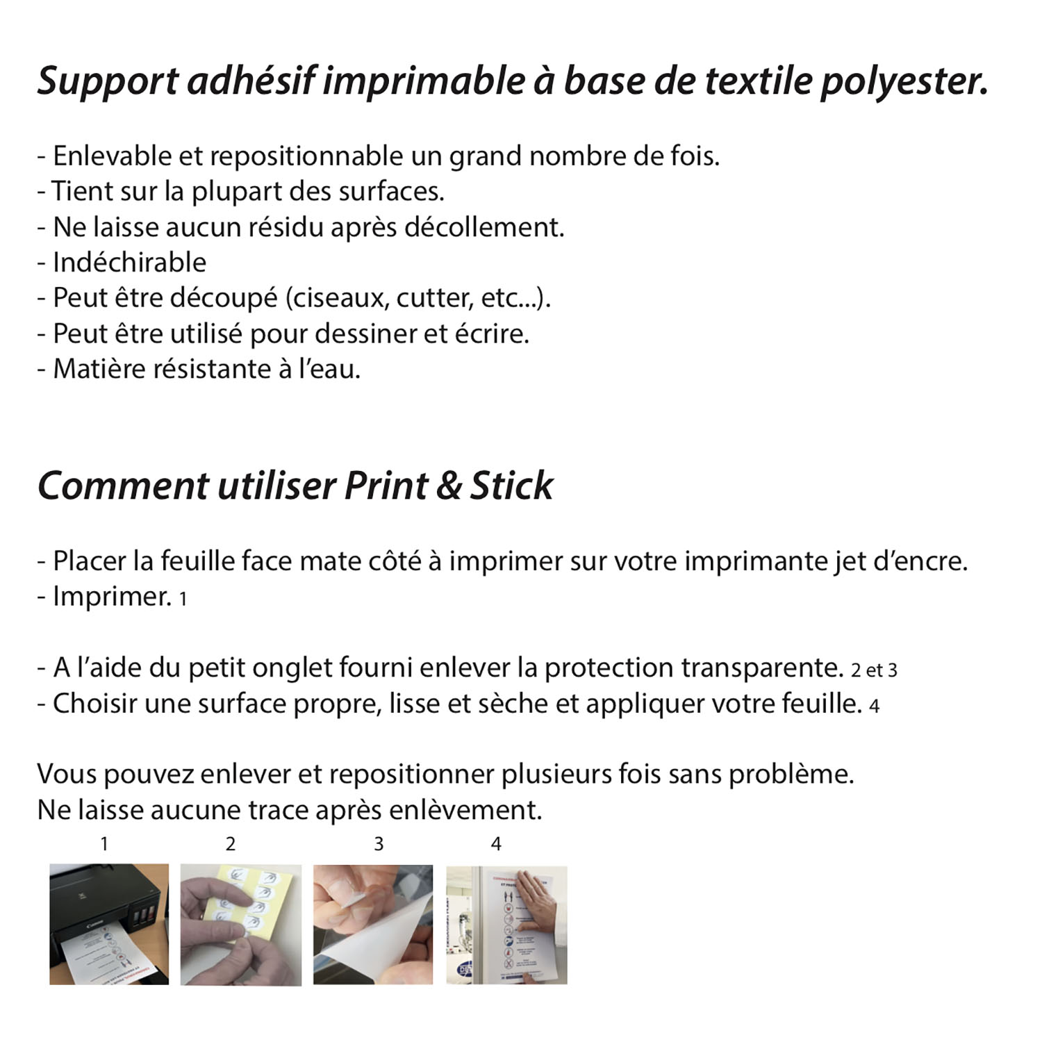 instructions de pose print & stick