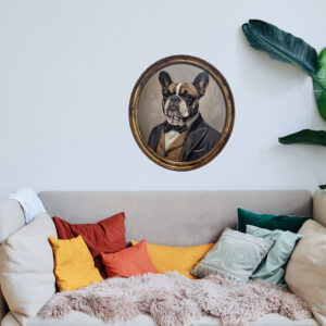 sticker, bouledogue portrait